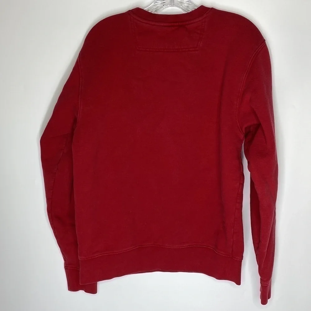L.L. Bean Embroidered Red Crewneck Sweatshirt Size Small